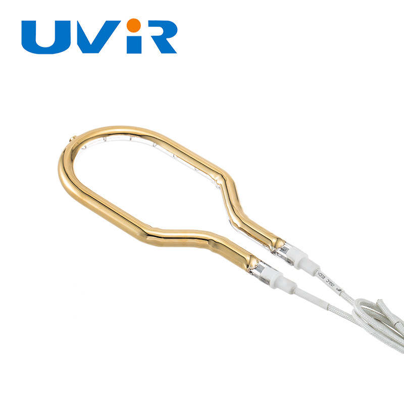 Quartz Glass Heating Lamp Tube Single Tube Gold Coating Circular Infrared Lamp Tube