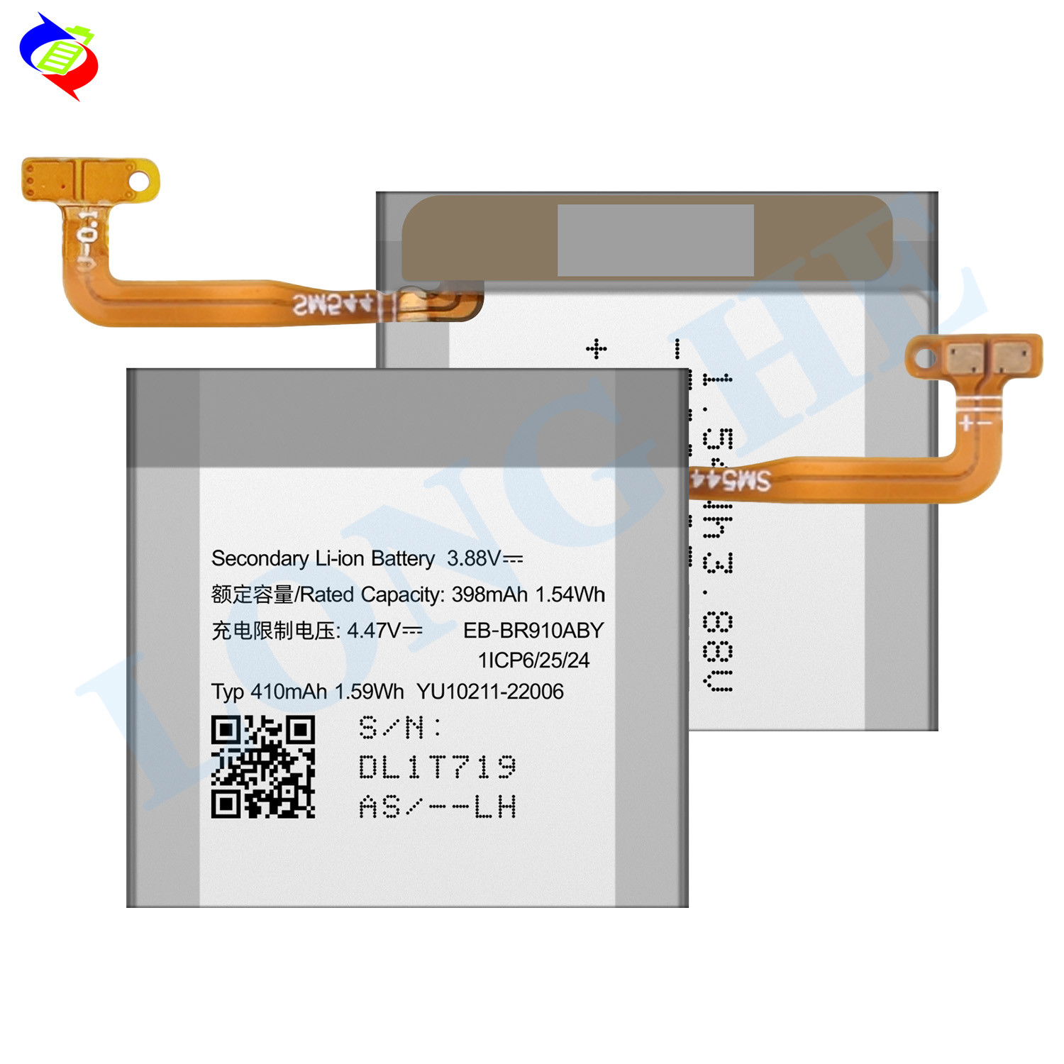 Lithium Polymer Battery EB-BR910ABY 3.88V 398mAh Li-Polymer Battery For Galaxy Watch 5 SM-R915F SM-R905F