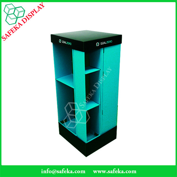 4 side Paper material shelf cardboard point of sale supermarket shelf stand corrugated