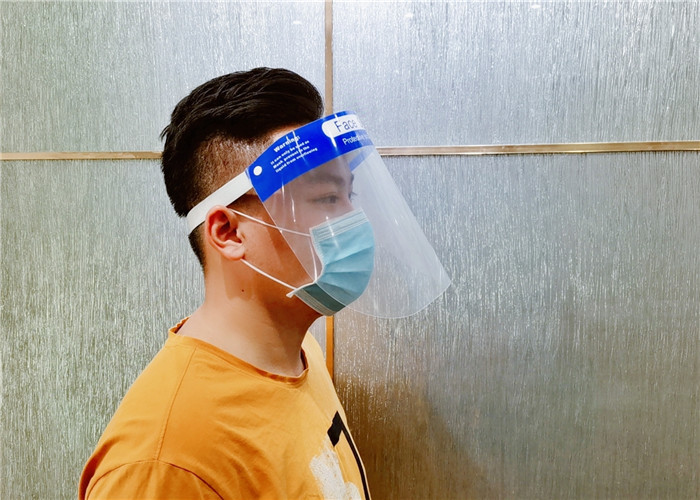 Windproof Disposable Face Shield , Safety Face Shield Transparent Color