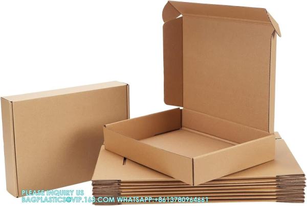 Shipping Boxes Set Of 20, Brown Corrugated Cardboard Literature Mailer Box For