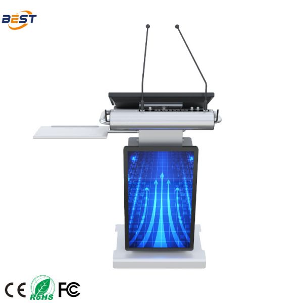 China Smart Lectern with Adjustable Screen Angle 10-40° Intel i5/i7-11 Processor and 8/16GB DDR4 RAM for Educational Use on sale
