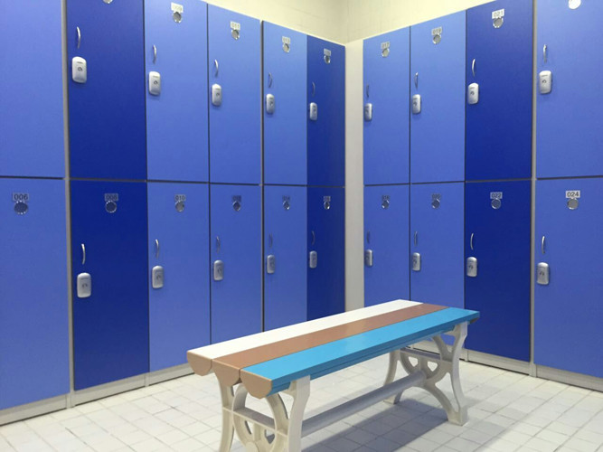 Lightweight Double Tier Lockers , Blue Door Staff Room Lockers For Hospitals