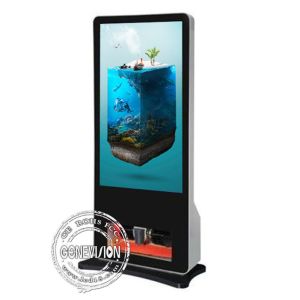 Slim Thin Touch Screen Digital Signage Wifi Android System Metal Case Interactiv