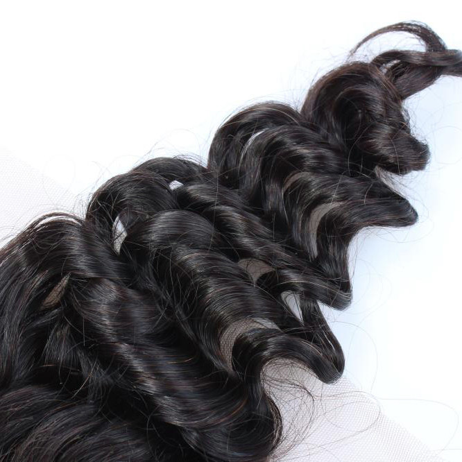 Top Quality Wholesale Peruvian Hair Deep Wavy Silk Top Virgin Hair Lace Closure