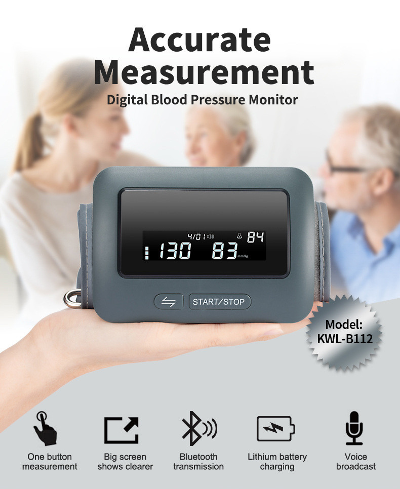 Light Portable Arm Blood Pressure Monitor One Button Measurement