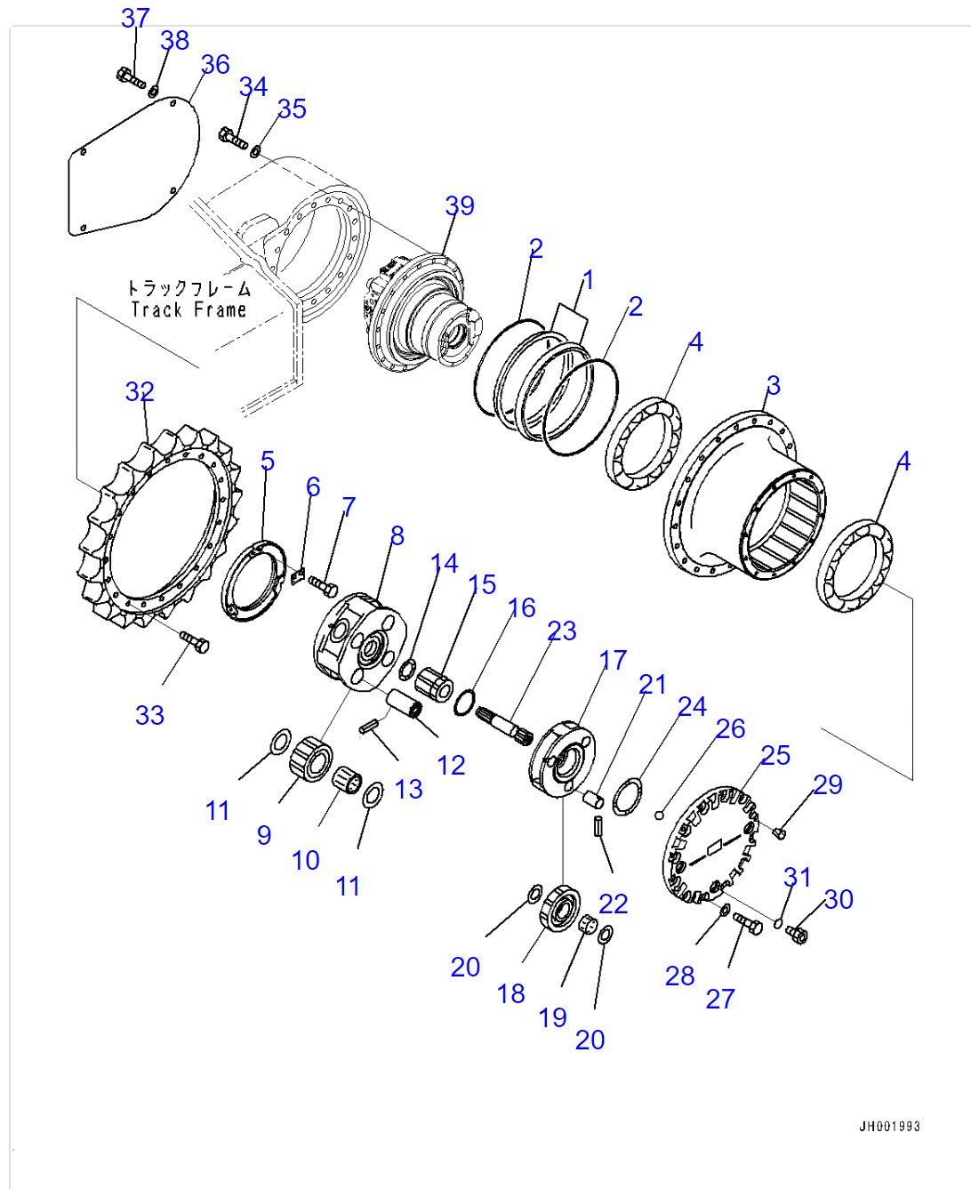 PC200-8 Excavator Travel Gearbox 20Y-27-00500 20Y-27-00590