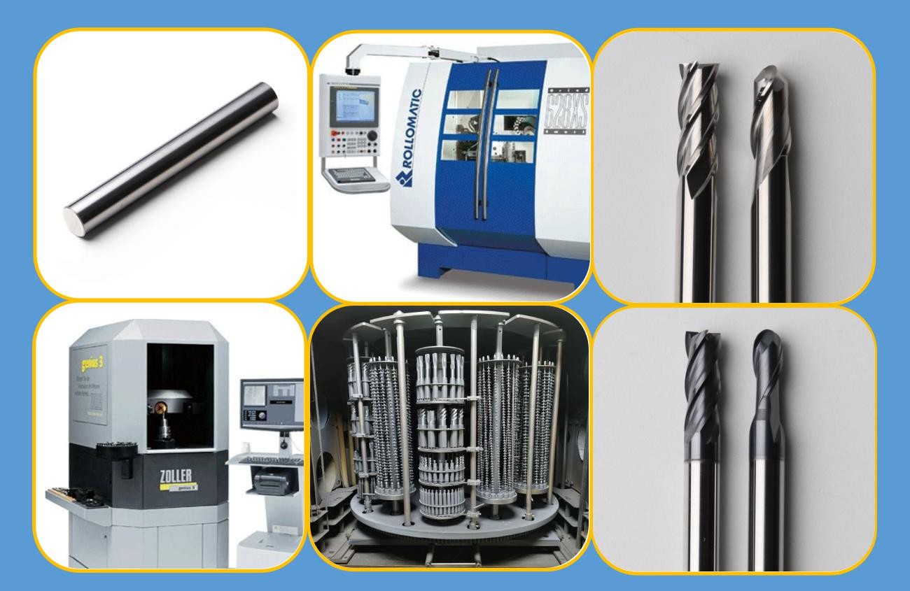 TiAlN Coating Tungsten Carbide CNC Milling Cutters HRC 58