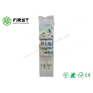 Glossy / Matt Lamination Cardboard Floor Displays CMYK Printing Customized Logo