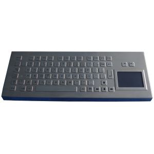 Weatherproof stainless keyboard industrial metal keyboard with touchpad and