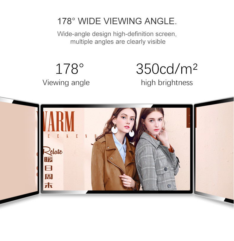 43 49 55 Inch Vertical Restaurant Shopping Mall Wall Mount LCD Display