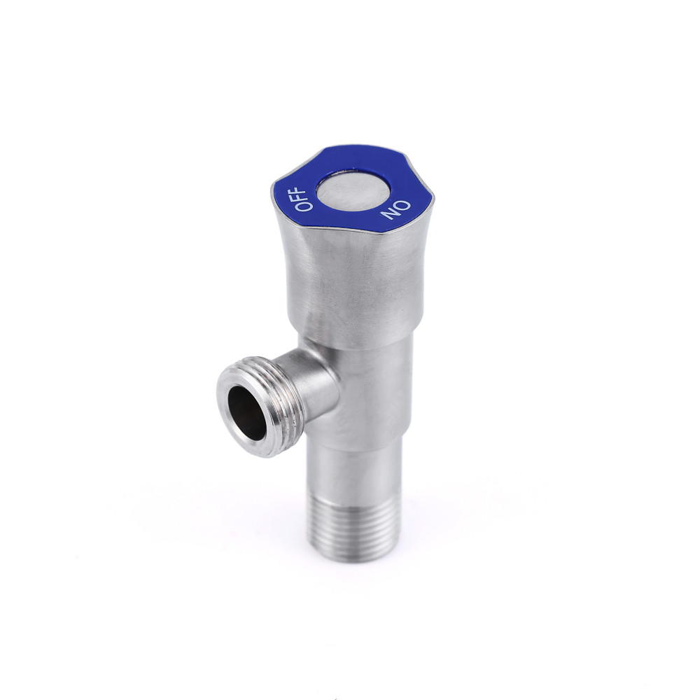 Stainless Steel SUS 304 Brushed Angle Valve 1/2" X3/8" High Precision