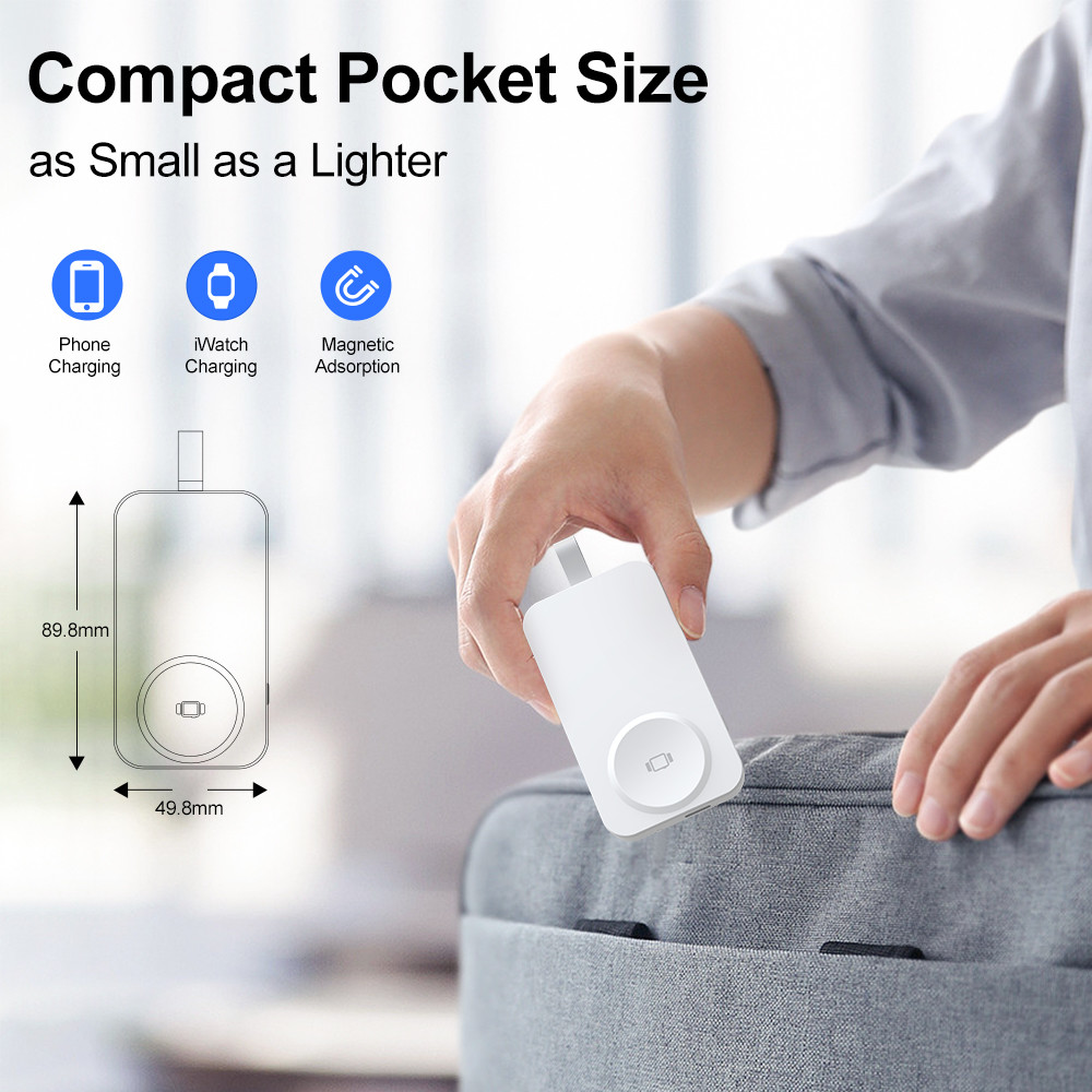 Magnetic Wireless Charging Power Bank With LED Indicator For IWatch Charging