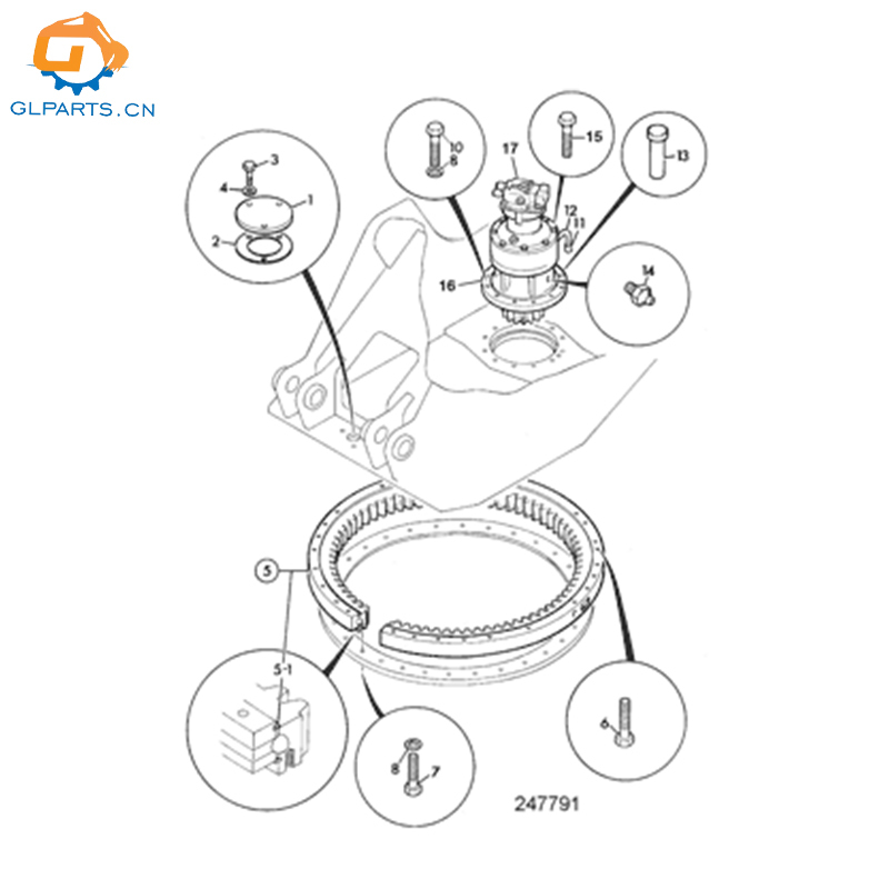 JRC0007 Excavator Swing Reduction Gearbox For JCB JS200 JS220 Reducer Device