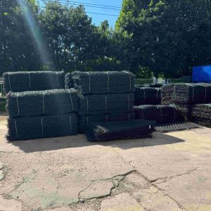 PVC Coated 1x1x1 1x1x2 Stone Gabion Wire Mesh For Gabion Basket Retaining Wall