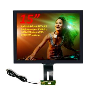 BOE Industrial Grade 15 Inch PCAP TFT Display LVDS Sunlight Readable LCD Display