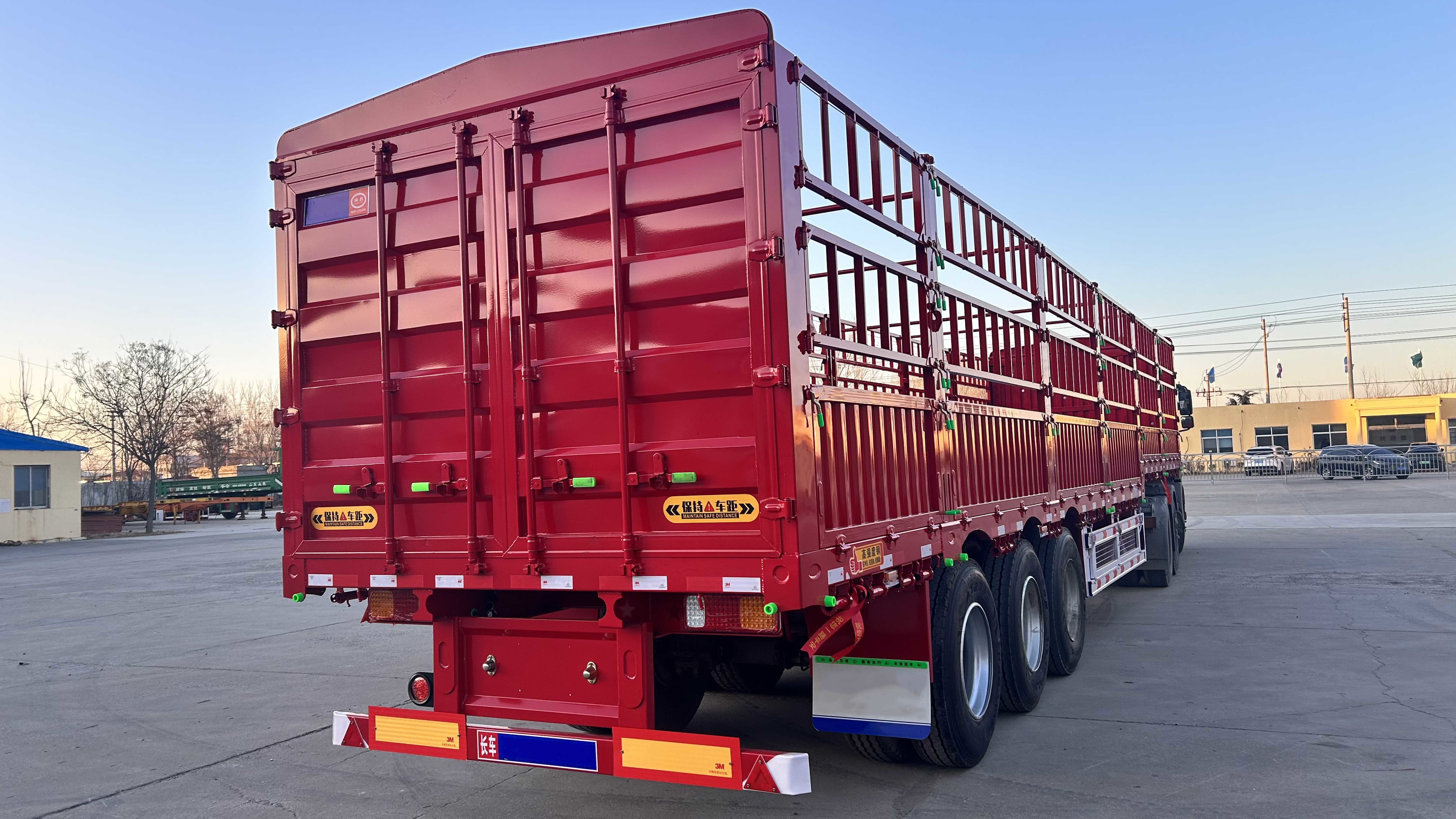 Heavy Duty 40ton 50ton Cargo Semi Trailer 3 Axles Fence Cargo Semi Trailer