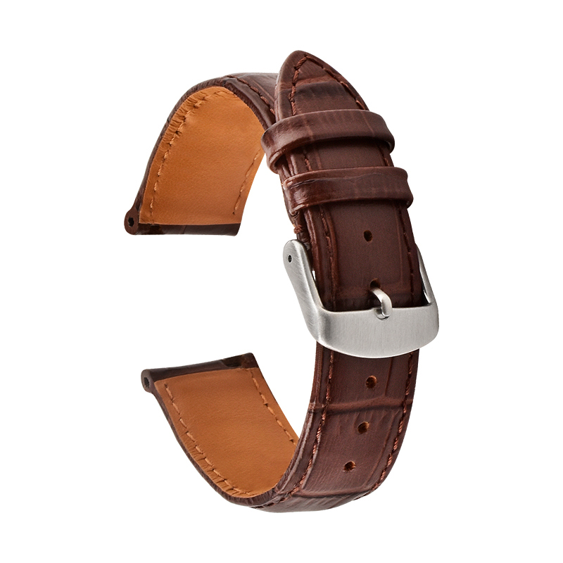 Vintage Quick Release Alligator Pattern Grain Leather Watch Strap 16 - 24mm