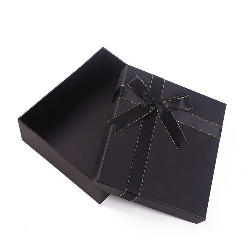 Black Color Secret Suprise Gift Packaging Paper Box for Jewelry Necklace Ring Bracelet Watch Gift