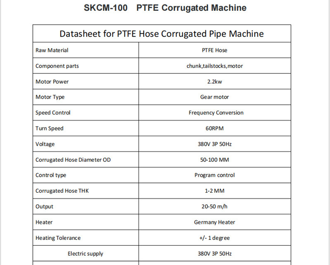 2.2kw Plastic Corrugated Pipe Machine 20m/H -50m/H Program Control