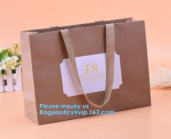 Luxury paper bags with handles Different Sizes,250gsm art paper shopping carrier bag custom printing with handle rope