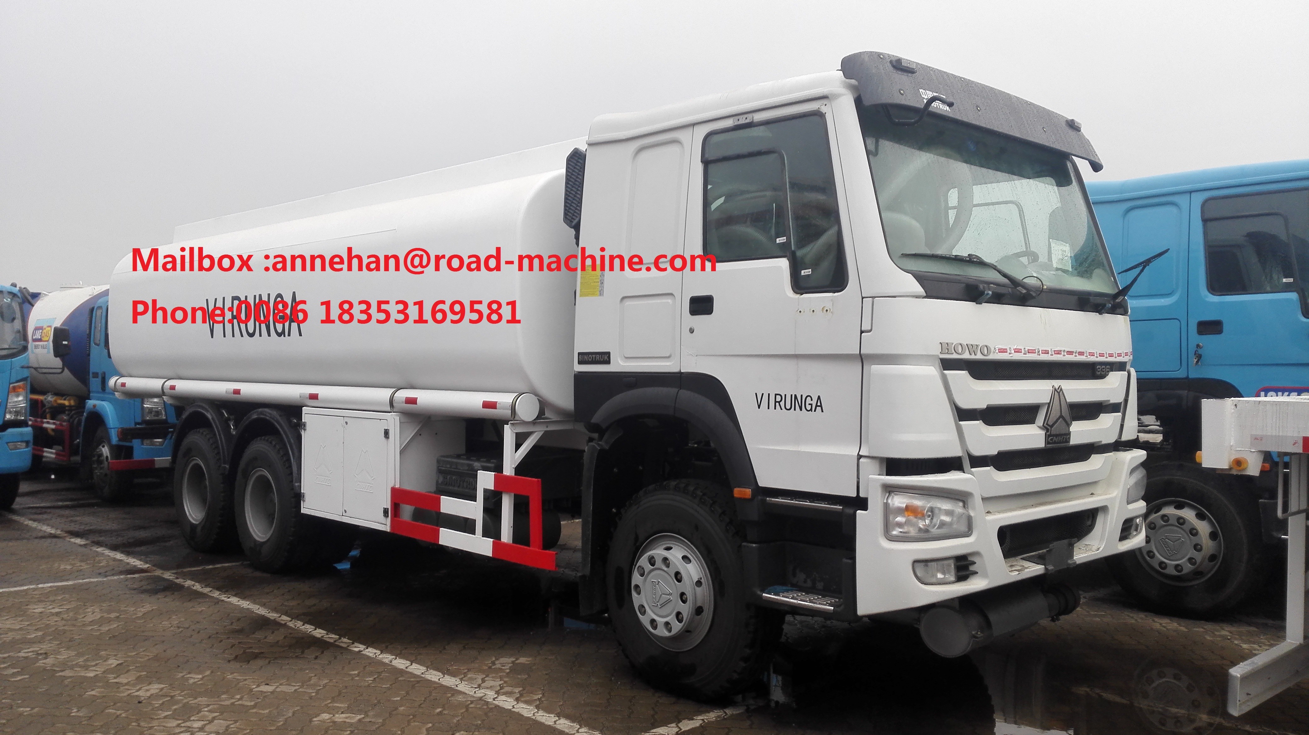 SINOTRUK HOWO Gas Tanker Truck 16-20CBM 6X4 LHD Euro2 290HP With Pipe Pump