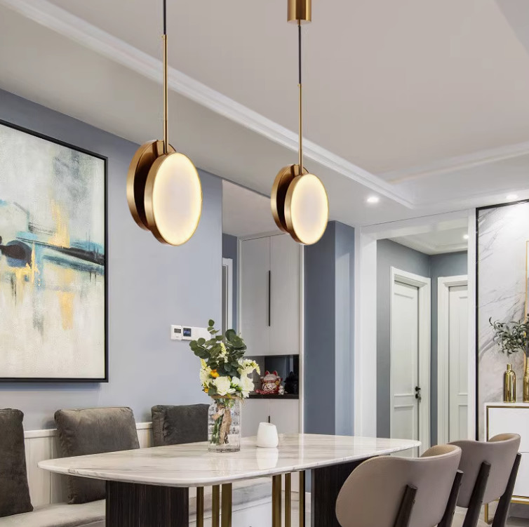 Yellow brass pendant lamp bedroom for home decorator interior mirror pendant lamp
