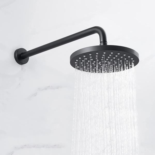Bathroom accessories faucets set shower rainfall duschkopf black waterfall