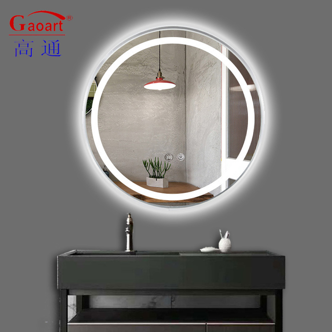 Lighted Wall Mounted LED Bathroom Mirror for Makeup with Adjustable Brightness