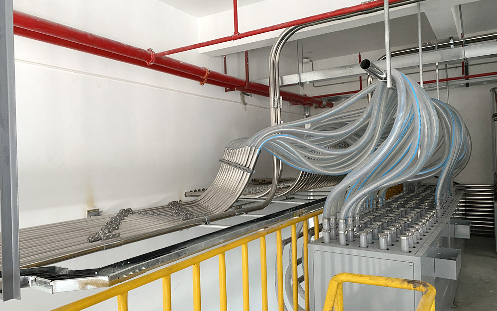 Plastic Material Processing Central Dehumidifying Drying Granulating Recycling Conveying System OMCS