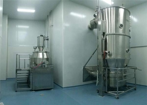 dia1500mm container Button Control Fluid Bed Granulator Machine For Food