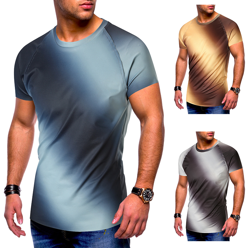 Summer Soft Thin Trendy Oversized T Shirts Custom Gradient T Shirts For Men