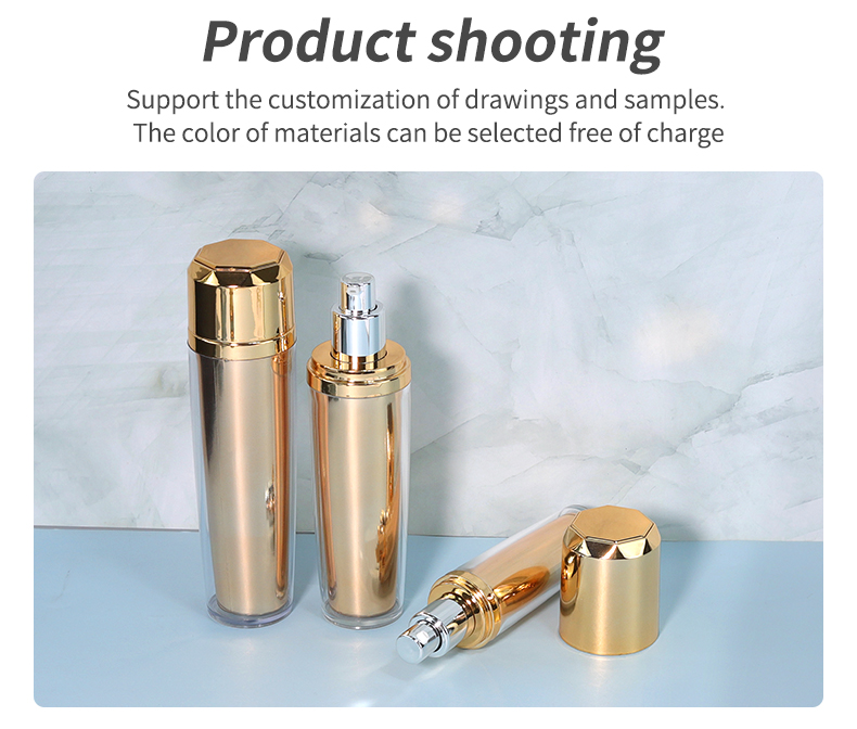 Acrylic Plastic Bottle 40ml / 100ml Lotion Bottles Empty For Luxury Skincare Cosmetic Packaging
