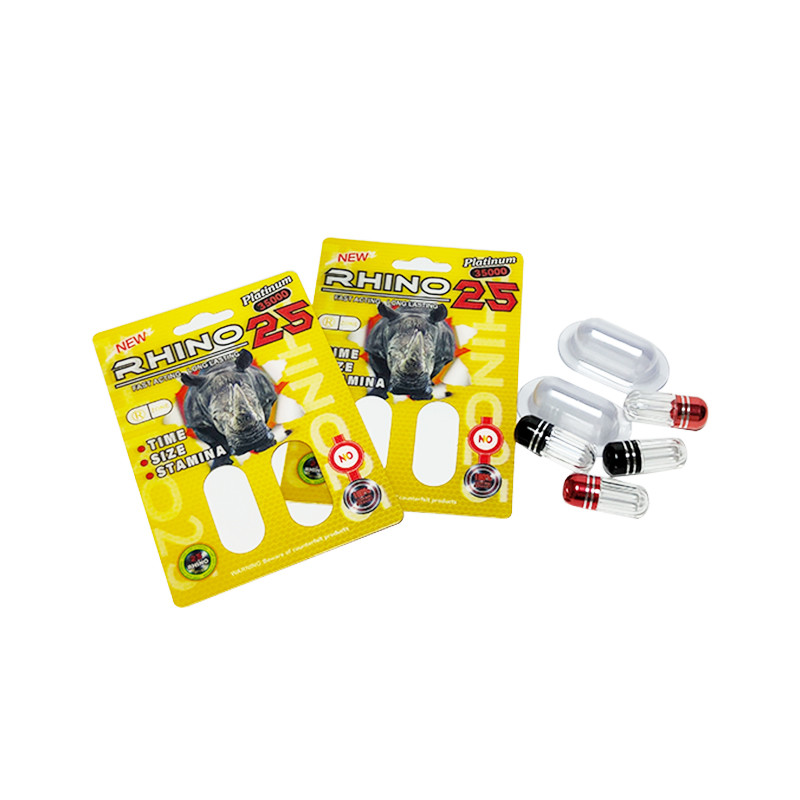 Plastic Blister Pack Cards For Rhino 69 Series Male Enhancement Pills Packaging Customizable