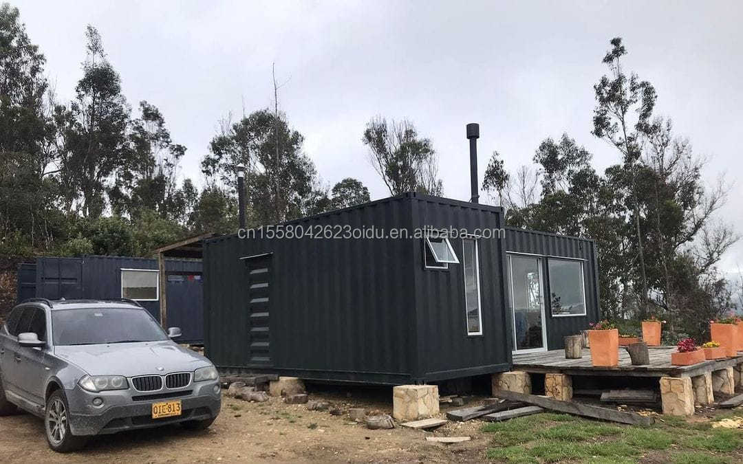 Aluminum Alloy Windows and Modern Design Style within 20ft Luxury 2-Bedroom Prefabricated Container Resort Hotel
