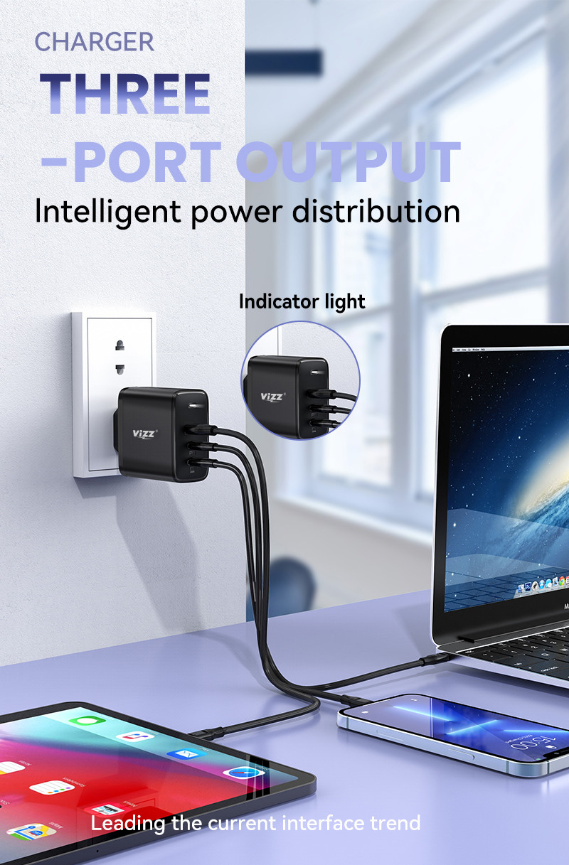 Super Fast 65w GaN Charger Quick Charging Portable Travel Charger