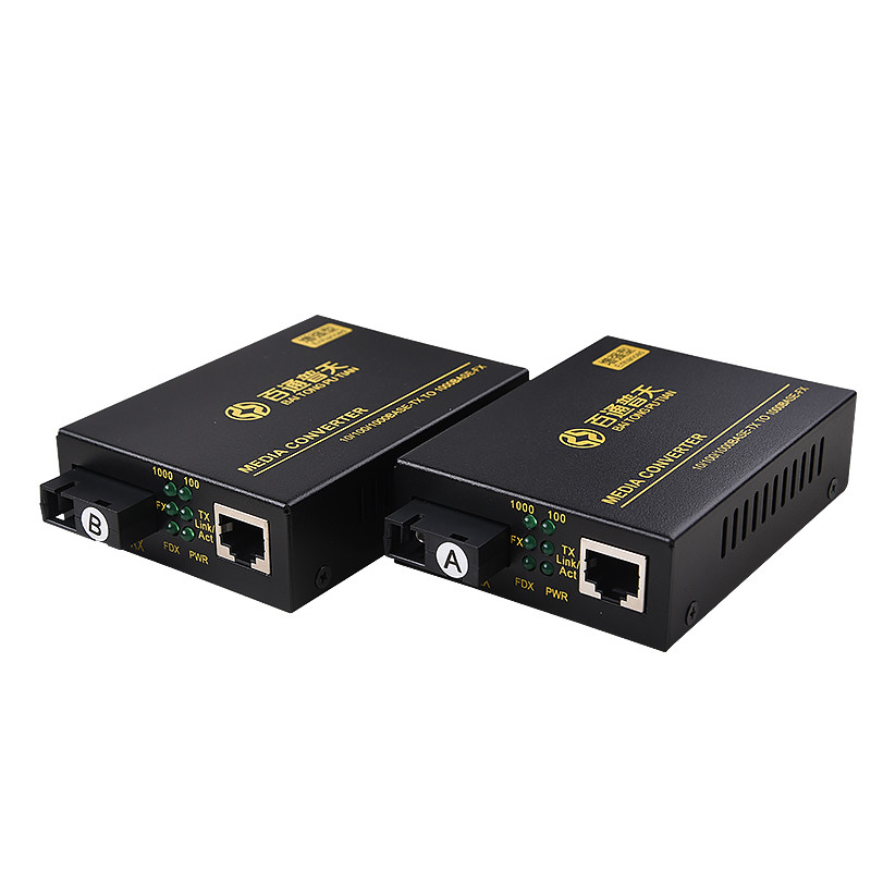 10/100/1000Mbps SFP RJ45 Ethernet Fiber Optic Media Converter