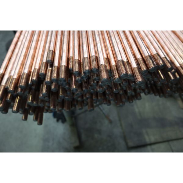 Quality 0.25mm Copper Layer Industrial-Grade Copper-Clad Steel Grounding Electrode for Harsh Environments Class I Insulation Level for sale