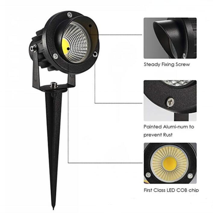 COB LED Garden Lights ，3000K Outdoor Yard Lights Have Driver Inside