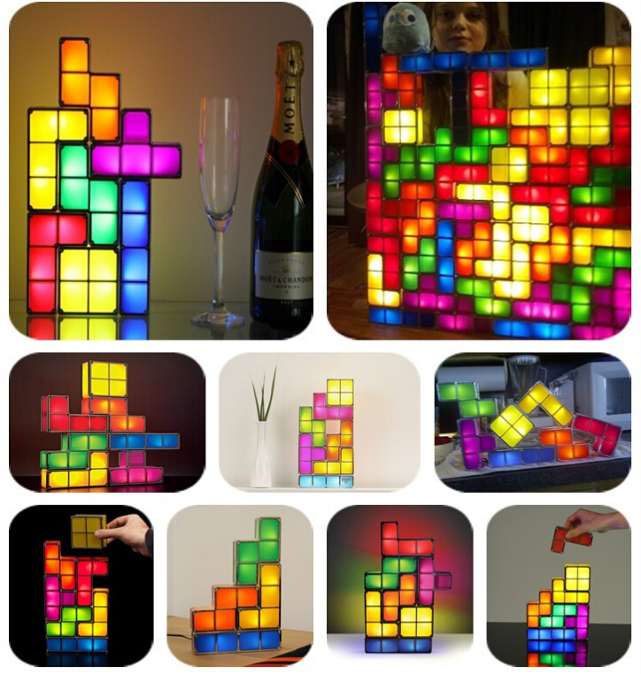 Wholesale Tetris lamp for Children, children Bedroom Lamp lamp with colorful light