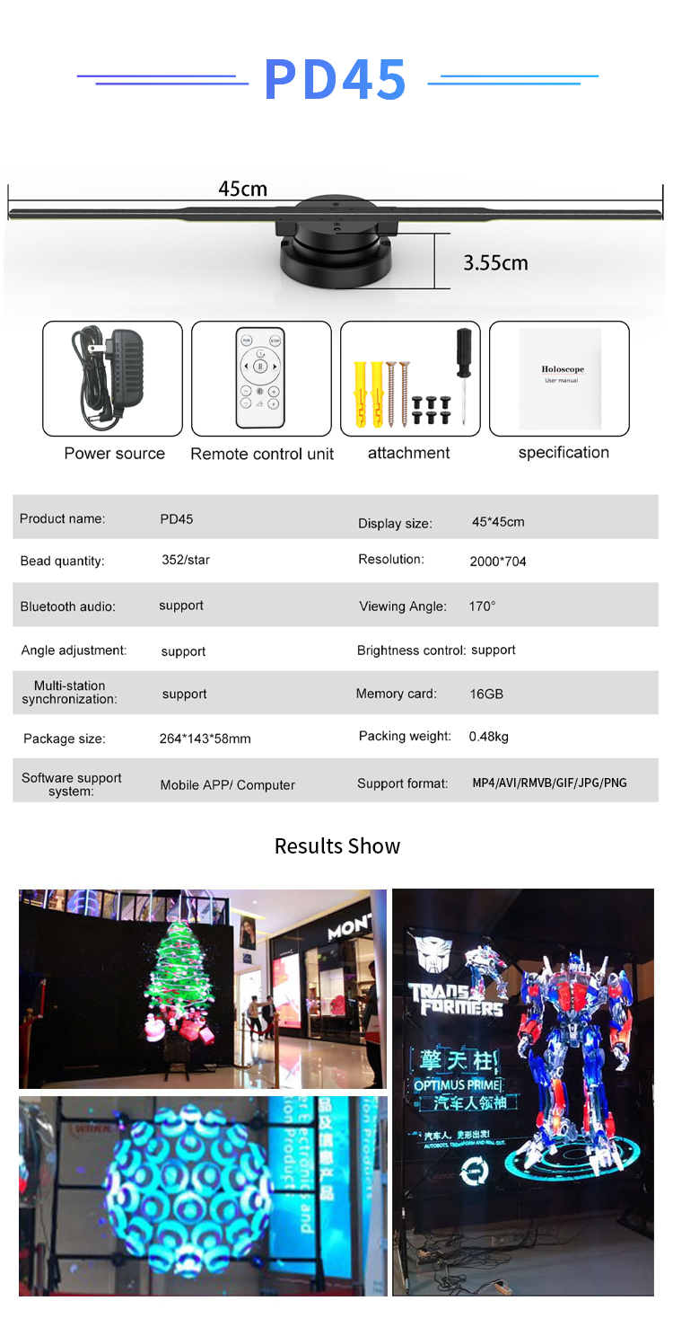 1800 Brightness 3D Hologram Projector for Projection in Human Hologram Restaurant