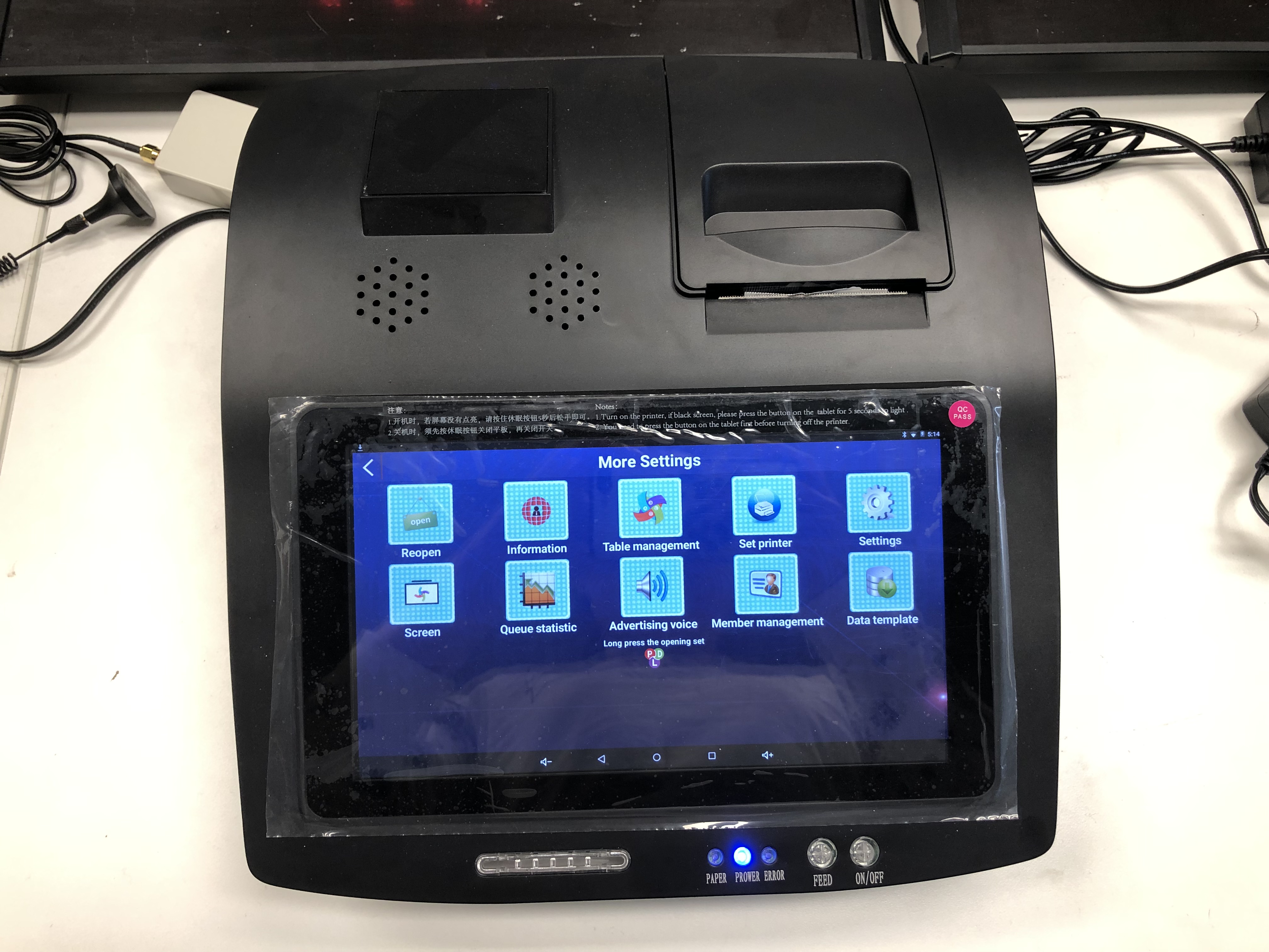 New design bank hospital wireless queue management ticket printer calling system