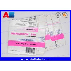 Varnishing Decorative Pill Box Divider Paper Insert For 5ml Amps / 2ml Vials