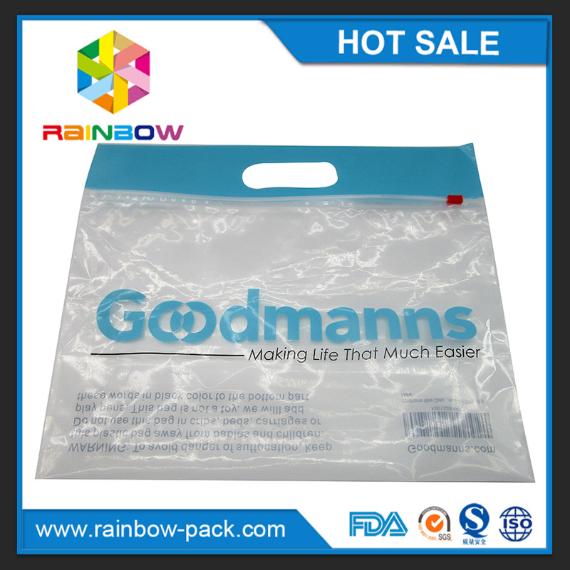 custom reusable food packaging plastic zip-lock bags slider k bag with logo stand up bag clear front