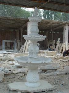  Crane Carved White Marble Stone Water Fountain Decoration Manufactures