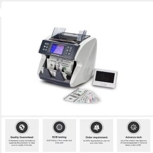 FMD-880 bill counter and sorter front loading value counter dual CIS value