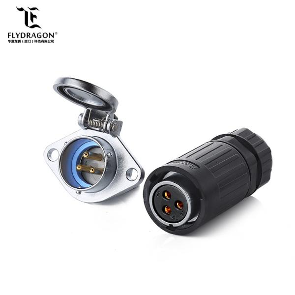 YA Automatic Spring Cover Series Metal Male Panel Mount Female Socket Circular