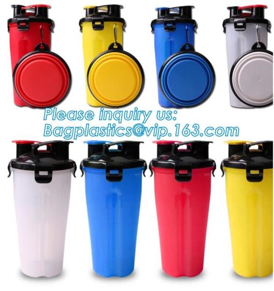 2 in 1 Portable Dog Food Cup for Travel Dog Water Bottle with Bowl pet joyshaker
