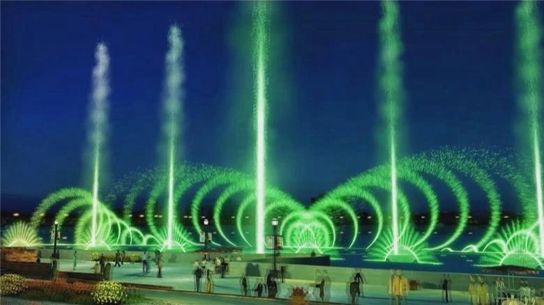 Snake Shake Multicolored LED Light 3D Swing Garden Dancing Water Fountain