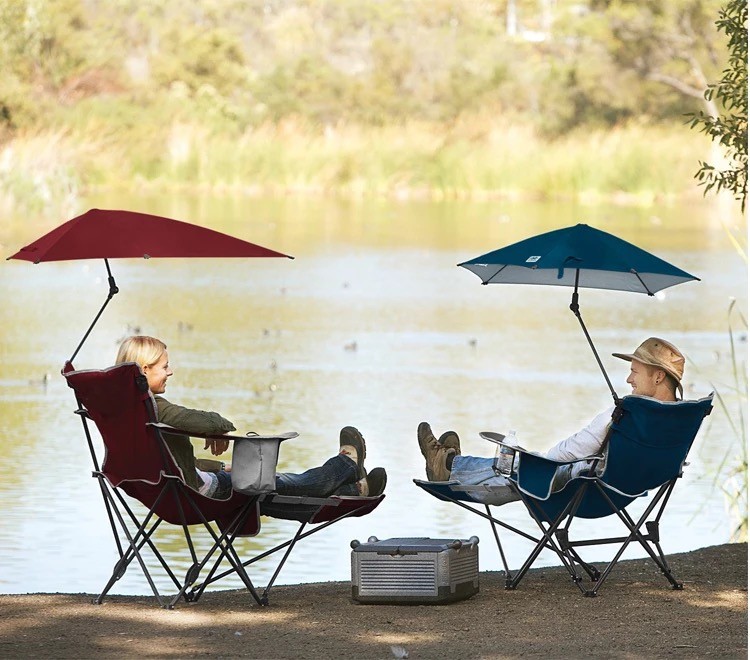 Foldable Sun Umbrella 600D Oxford Compact Camping Chairs
